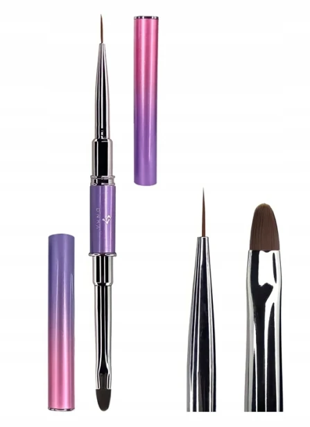 DNKa Pędzelek do żelu 2w1 Liner + Gel Brush #0006