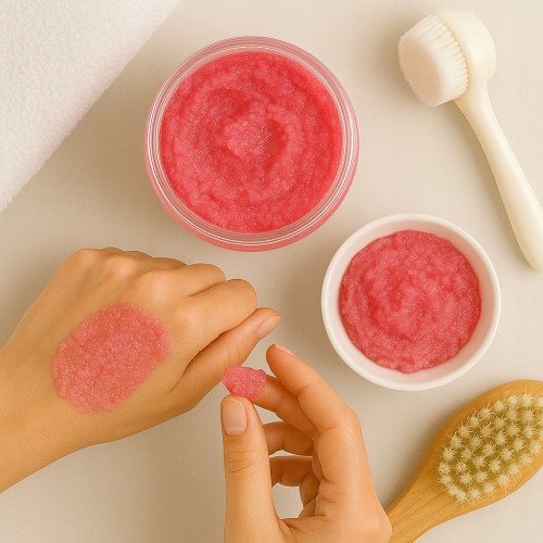Beautiona Peeling cukrowy do ciała truskawka Strawberry Marshmallow 250ml