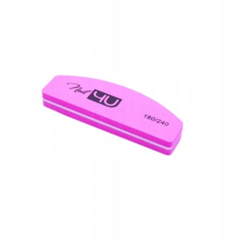 Nail4U Blok Polerski Polerki do paznokci Łódka 180/240 różowe 20szt