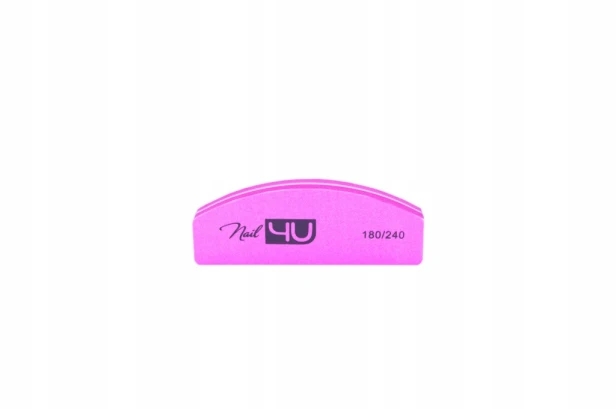 Nail4U Blok Polerski Polerki do paznokci Łódka 180/240 różowe 20szt