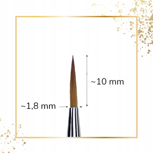 SLOWIANKA Pędzel pędzelek do Zdobienia Paznokci Zhostovo BRUSH 2 10mm
