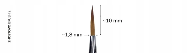 SLOWIANKA Pędzel pędzelek do Zdobienia Paznokci Zhostovo BRUSH 2 10mm