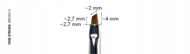 SLOWIANKA Pędzel pędzelek do Zdobienia Precyzyjny cienki One Stroke Brush 4