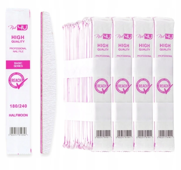 Nail4U Pilnik papierowy Basic Łódka gradacja 180/240 100szt