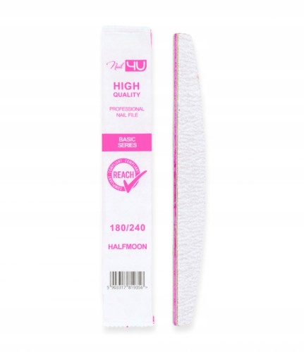 Nail4U Pilnik papierowy Basic Łódka gradacja 180/240 100szt