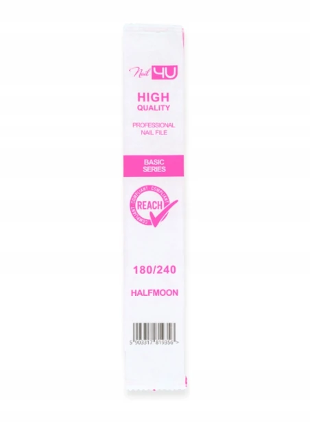 Nail4U Pilnik papierowy Basic Łódka gradacja 180/240 25szt