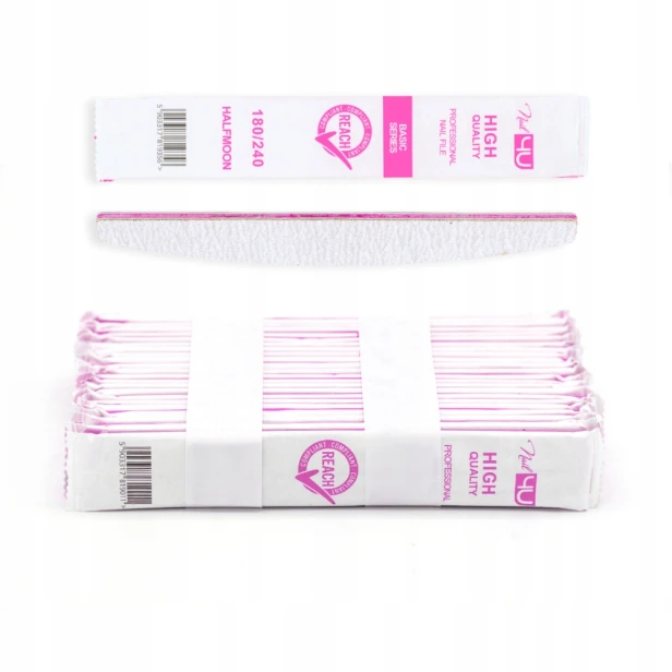 Nail4U Pilnik papierowy Basic Łódka gradacja 180/240 25szt