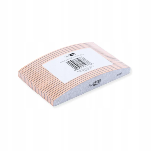 Nail4U Pilnik papierowy BASIC NAKED Łódka szary gradacja 120/180 25szt