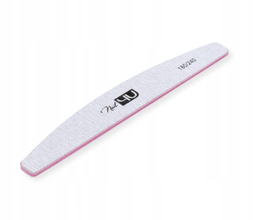 Nail4U Pilnik papierowy BASIC NAKED Łódka szary gradacja 180/240 25szt