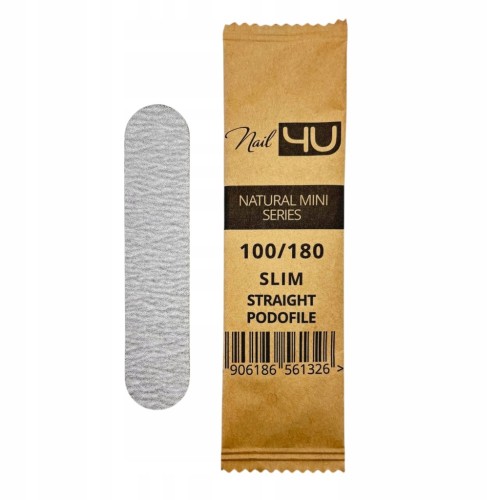 NAIL4U Pilnik do paznokci MINI Podofile PROSTY SLIM 100/180 50szt