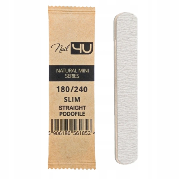 NAIL4U Pilnik do paznokci MINI Podofile PROSTY SLIM 180/240 50szt