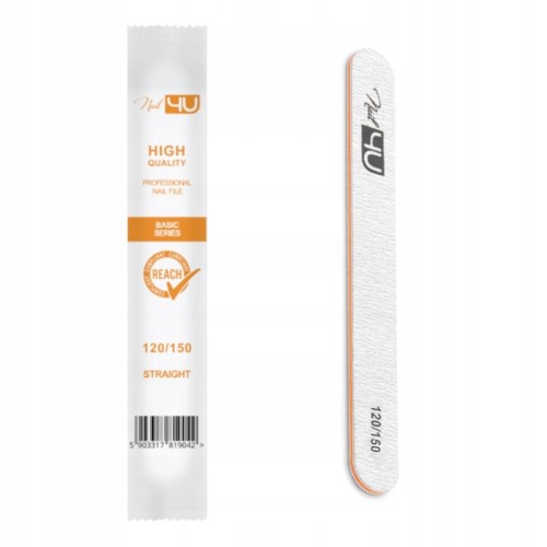 NAIL4U Pilnik do paznokci Basic PROSTY dwustronny 120/150 25szt