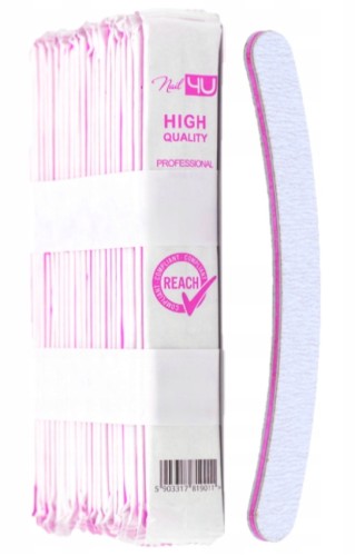 NAIL4U Pilnik do paznokci Basic BANAN dwustronny 180/240 25szt