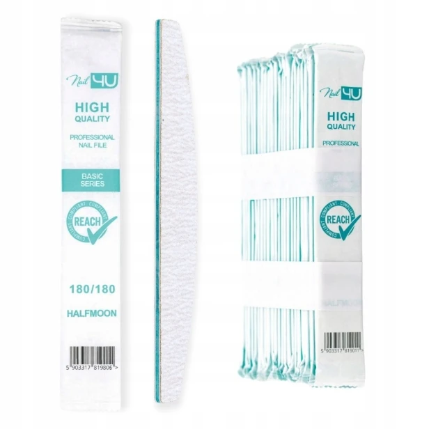 Nail4U Pilnik papierowy Basic Łódka gradacja 180/180 100szt