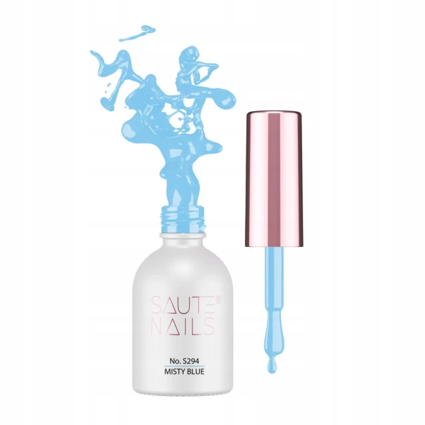 Saute Nails Lakier hybrydowy do paznokci S294 MISTY BLUE 8ml
