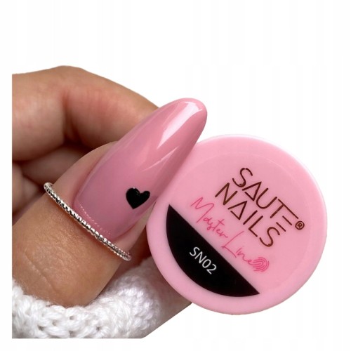 Saute Nails Żel do zdobień paznokci BLACK czarny Master Line SN02 5g
