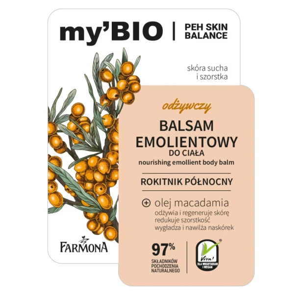 Farmona My'BIO Balsam do ciała Emolientowy Rokitnik Olej Makadamia 400ml