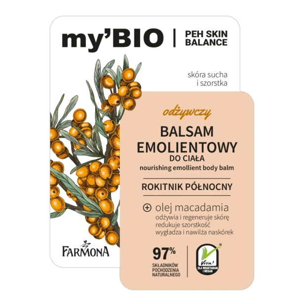 Farmona my'BIO odżywczy Żel pod prysznic emolientowy Rokitnik Północn 500ml
