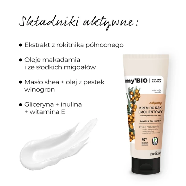 Farmona My'BIO Odżywczy krem emolientowy do rąk Rokitnik Północny 100ml