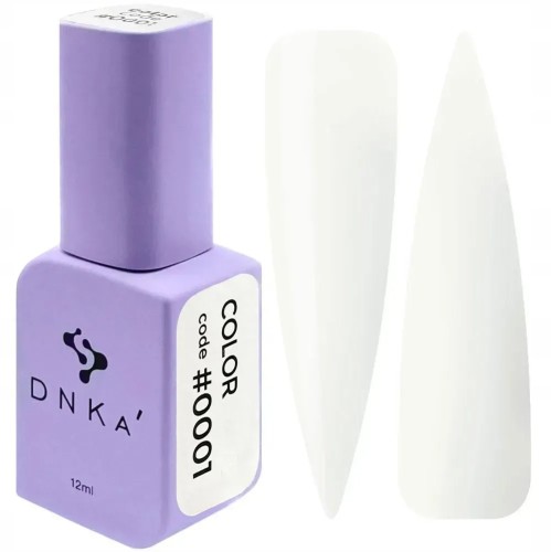 DNKa Lakier Hybrydowy Color #0001 biały mleczny klasyczna biel 12ml
