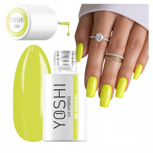 Yoshi Lakier Hybrydowy UV/LED 286 On The Way Neonowy Zielony 6ml