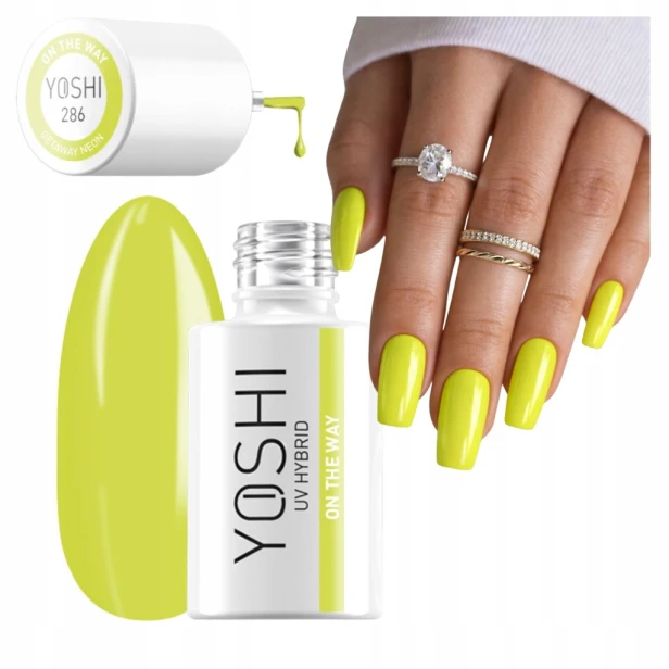 Yoshi Lakier Hybrydowy UV/LED 286 On The Way Neonowy Zielony 6ml