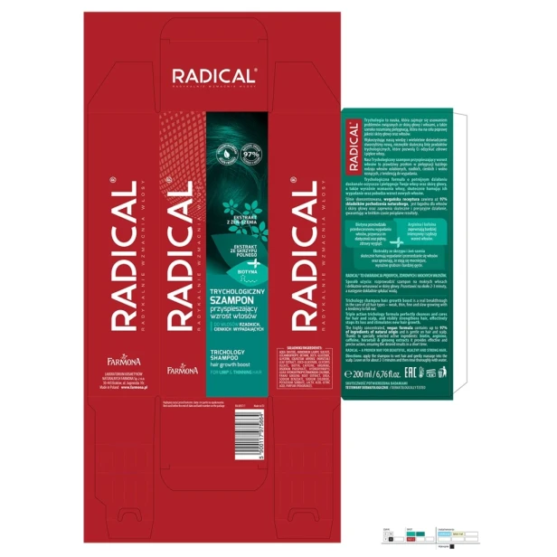 Farmona Radical Trychologiczny Szampon przyspieszający wzrost włosów 200ml