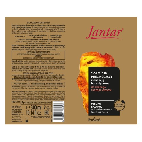 Farmona Jantar Szampon Peelingujący z esencją bursztynową 300ml