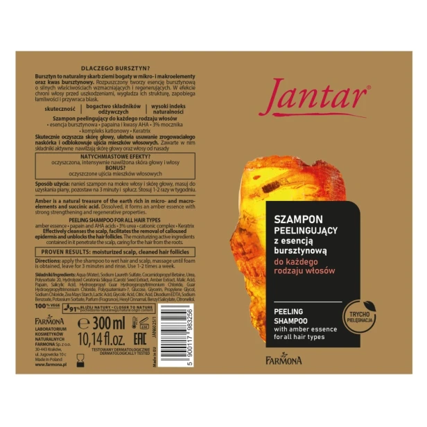 Farmona Jantar Szampon Peelingujący z esencją bursztynową 300ml