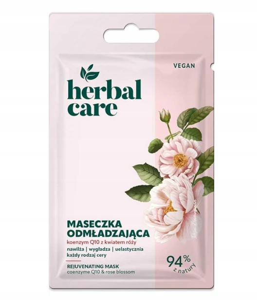 FARMONA Herbal Care Vegan maseczka odmładzająca Koenzym Q10 Kwiat róży 7g