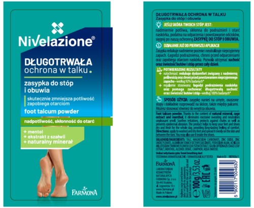 Farmona Nivelazione Zasypka do stóp i obuwia ochrona w talku 100g
