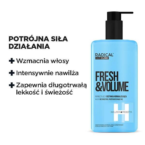 Farmona Radical HAIR Fresh&Volume Nawilżająca odżywka normalizująca 260ml