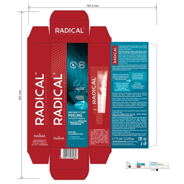 Farmona Radical Enzymatyczny Peeling oczyszczający do skóry głowy 75ml
