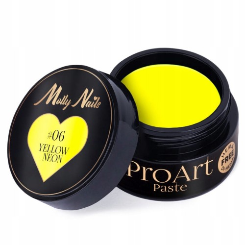 Molly Nails pasta do zdobień żółta Pro Art #06 żel YELLOW NEON 5g