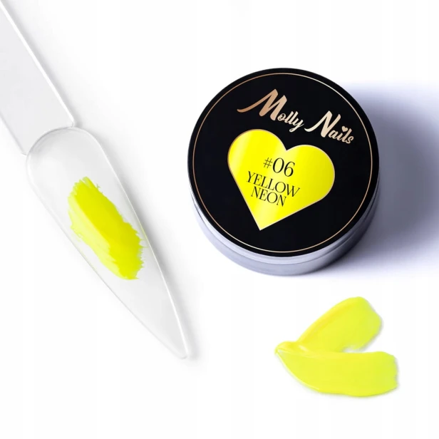 Molly Nails pasta do zdobień żółta Pro Art #06 żel YELLOW NEON 5g