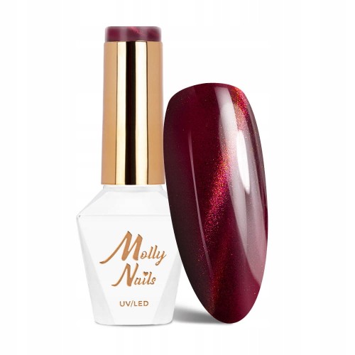 Molly Nails Lakier hybrydowy Gel Polish Cat Eye Red czerwony nr 234 8g