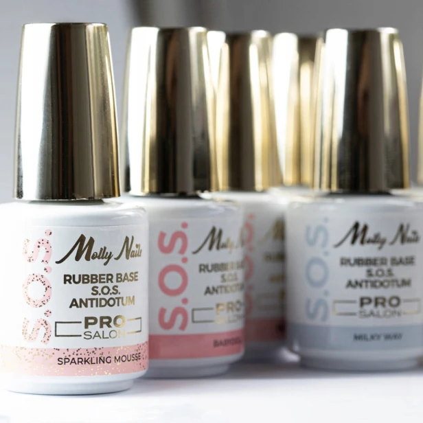 Molly Nails Baza Kauczukowa S.O.S. Antidotum Pro Salon COTTON CANDY 15g