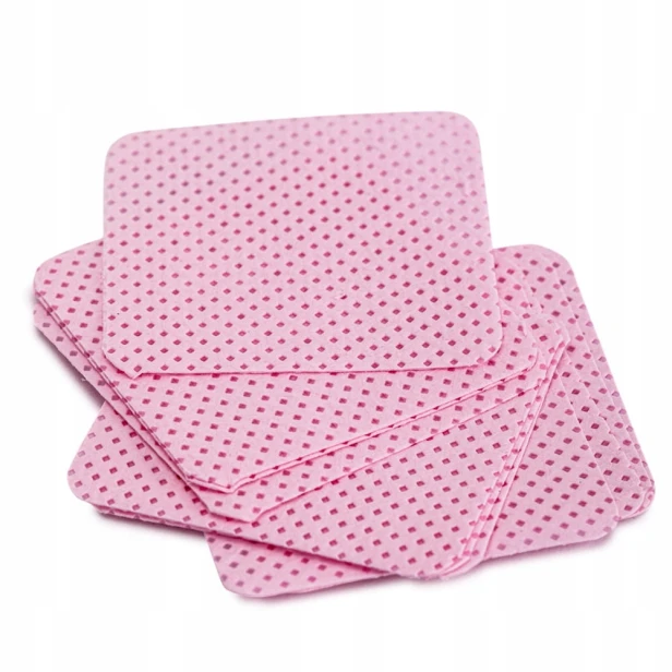 Molly Nails Waciki bezpyłowe perforowane do paznokci różowe 5x5 cm 200szt