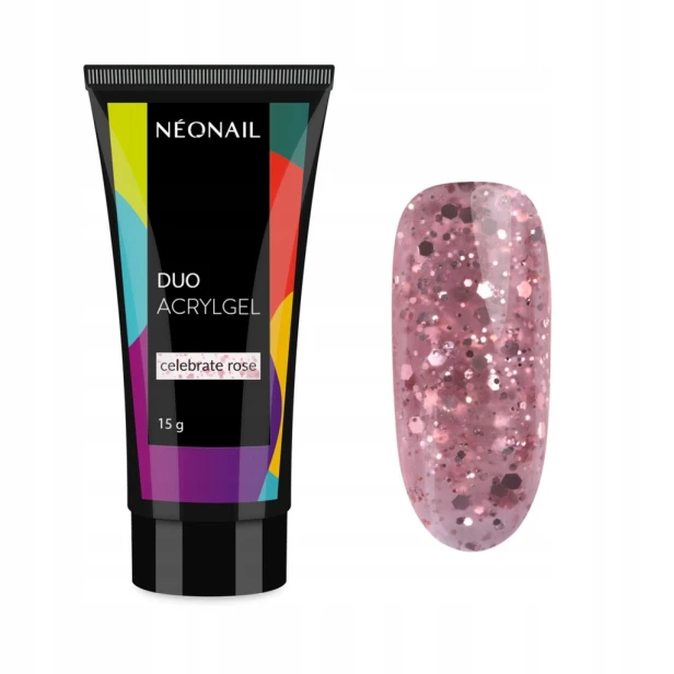 NEONAIL Transparentny Różowy DUO ACRYLGEL Celebrate Rose 15g