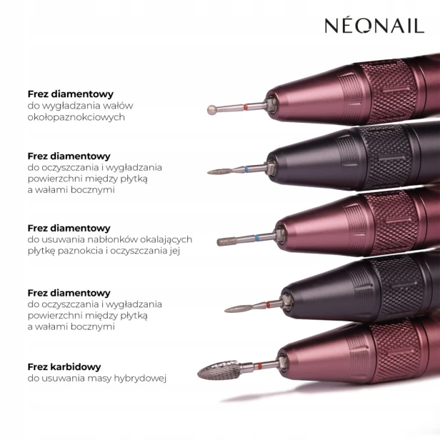 NEONAIL Bezprzewodowa Frezarka do paznokci PEN NAIL DRILL GRAPHITE 15W
