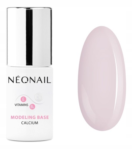 NEONAIL Baza Hybrydowa do paznokci Modeling Base CALCIUM BASIC PINK 7,2ml