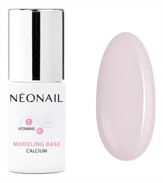 NEONAIL Baza Hybrydowa do paznokci Modeling Base CALCIUM BASIC PINK 7,2ml