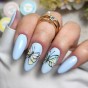 Yoshi Pastelowy Lakier Hybrydowy do paznokci Hybrid 801 BABY BLUE 6 ml