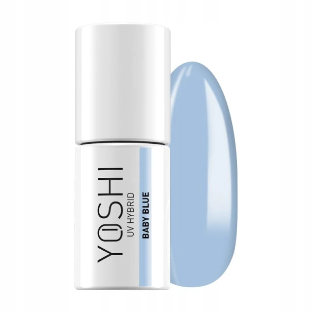 Yoshi Pastelowy Lakier Hybrydowy do paznokci Hybrid 801 BABY BLUE 6 ml