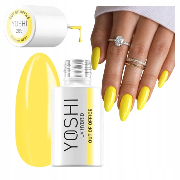 Yoshi Lakier Hybrydowy Neonowy Żółty Intensywny Letni 285 OUT OF OFFICE 6ml