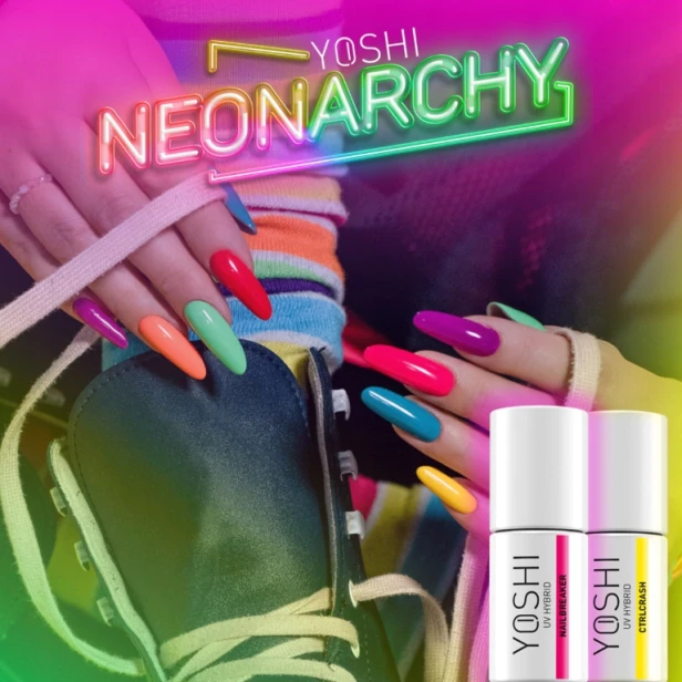 Yoshi Różowy Lakier Hybrydowy Neonowy Świecący w UV 234 NAILBREAKER 6ml