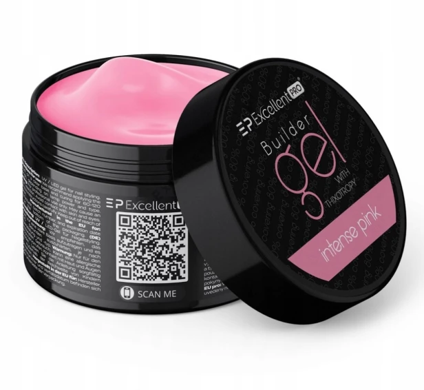 Excellent PRO Żel budujący do paznokci Thixotropy INTENSE PINK 50g