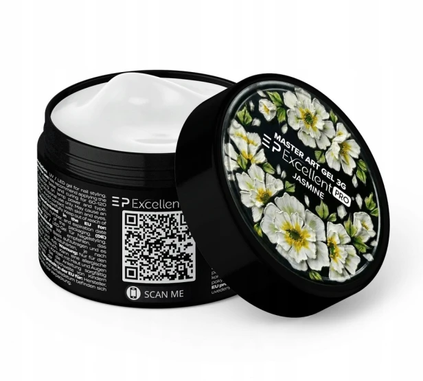 Excellent PRO Art MASTER Biały żel pasta do zdobień JASMINE 3g