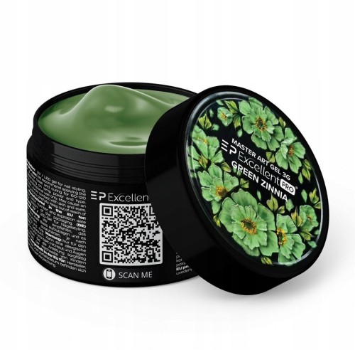 Excellent PRO Art MASTER żel pasta do zdobień GREEN ZINNIA 3g