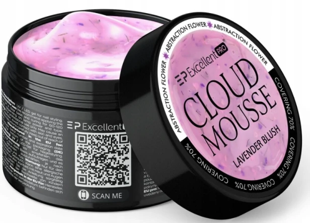 Excellent PRO Żel budujący z kwiatkami Cloud Mous LAVENDER BLUSH FLOWER 15g
